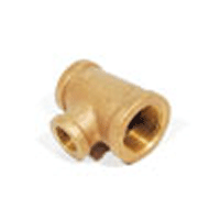 Trenton Pipe, LF62110X10X04, Brass Reducing Tees, 1" x 1/2" Reducing Tee, 1" x 1/2" Threaded Brass Reducing Tee, 1" x 1/2" Brass Reducing Tee, M66657, Lead Free Brass Tees