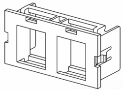 Wiremold, CM2-U2KEYA-WH, 2A, Dual Flushmount Unloaded Keystone Module