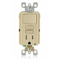 Leviton, GFSW1-I, Tamper-Resistant Receptacle, Ivory, M78002