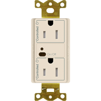 Lutron, CAR2S-20-DTR-LA, Duplex Wireless Receptacles Light Almond, M77876