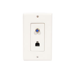 Leviton, Decora Standard Telephone/Video Wall Jack, 40959-W