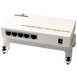 Leviton, 10/100/1000 Mbps 5-Port Gigabit Switch, 47611-5GB