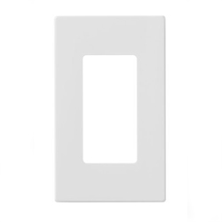 Leviton, 80301-SW, 1-Gang Decora Plus Wallplate Screwless Snap-On Mount, White