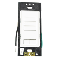 Lutron, Radio RA2 3 Buttons with Raise and Lower Keypad, RRD-W3BRL-WH