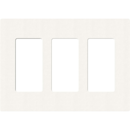 Lutron, SC-3-BW, Screwless Wallplate - 3 Gang - Brilliant White