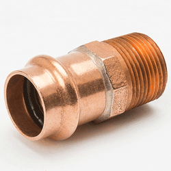 Approved Vendors, PCMA1034, Imported Copper Male Reducing Adapter, 1" x 3/4" P x MPT, 1" x 3/4" Copper Male Reducing Adapter