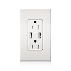 Lutron, Nova-T,  USB Outlet, NTR-15-UBTR-BL