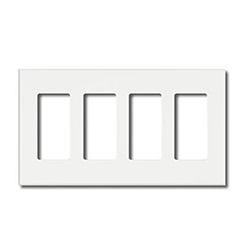 Lutron, Nova T Wallplates, NT-R3R3R3R3-FB-BB