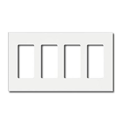 Lutron, Nova T Wallplates, NT-R3R3R3R3-FB-WH