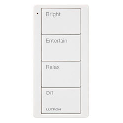 Lutron PJ2-4B-GWH-P03 Pico 4-Button Any Room Scene Wireless Remote White