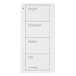 Lutron PJ2-4B-GWH-P03 Pico 4-Button Any Room Scene Wireless Remote White