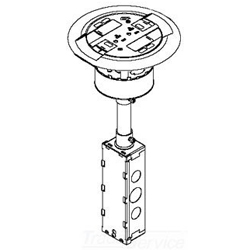 Wiremold, RC3ATCBK, RC3 Series Surface Poke-Thru Device