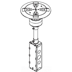 Wiremold, RC9A15TCGY, RC9 Series Surface Poke-Thru Device