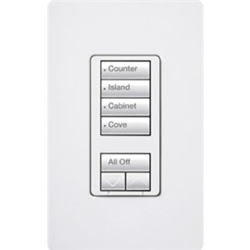 Lutron RRD-HN3S-WH RadioRA 2 Hybrid Keypad, White