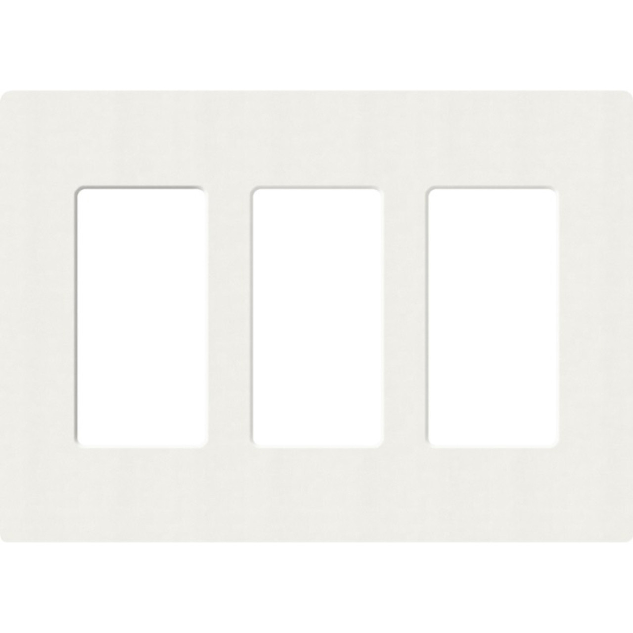 Lutron, SC-3-GL, Screwless Wallplate - 3 Gang - Glacier White