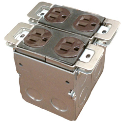 Lew Electrical Fittings, SWB-42P, 2-Gang Recessed Floor Box