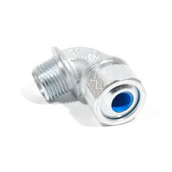 Strain Relief Cord 90&deg; Connectors, 1/2" Size, Cable Ranges 0.350 - 0.450