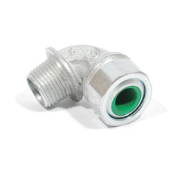 Strain Relief Cord 90&deg; Connectors, 1/2" Size, Cable Ranges 0.450 - 0.560