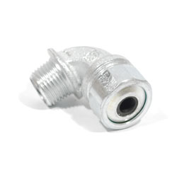 Strain Relief Cord 90&deg; Connectors, 1/2" Size, Cable Ranges 0.560 - 0.650