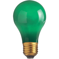 Satco S4982 40W 130V A19 Ceramic Grn E26 Medium Base Incandescent bulb