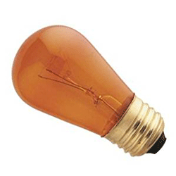 Bulbrite 701211 - 11S14TA - 11 Watt S14 Sign Bulb, Transparent Amber 