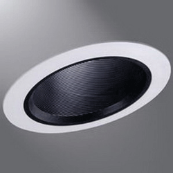 Cooper Lighting 498W Halo Ceiling Mount 6 Inch Sloped Ceiling Baffle Trim; White
