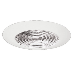 Cooper Lighting 73P HaloÂ® 1-Light Ceiling Mount 6 Inch Trim With Fresnel Lens; Polymer Trim, Glass Lens, White