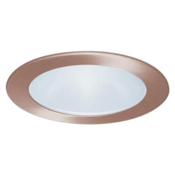 Elco 4" Low Voltage Recessed Lighting Trim EL1412CP Adjustable Shower Trim with Diffused Lens, Copper