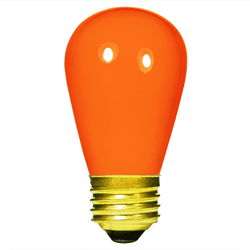 Satco S3964 - 11 Watt - S14 Opaque Orange - 2500 Life Hours - 130 Volt