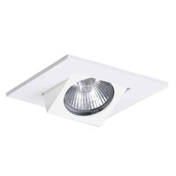 3 in. White Recessed Lighting Square Adjustable Eyeball Trim