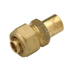 Zurn, QHA33M, 1/2" Compression x 1/2" Male Sweat Brass Adapter, M76066