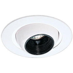 Elco EL1498W Black / White 4 Inch Low Voltage Trims 4" Low-Voltage Adjustable Eyeball Trim 