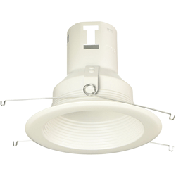  Elco Lighting EL511W Recessed Lighting Trim, 5" Line Voltage Metal Splay Baffle Trim - White