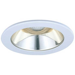 Elco EL1421G Low Voltage 4 Inch Adjustable Reflector Trim; Gold Reflector, White Ring