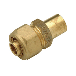 Zurn, QHA44M, 1/2" Compression x 3/4" Male Sweat Brass Adapter, M76069