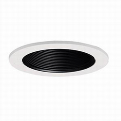 Cooper Lighting 993P CoilexÂ® HaloÂ® 4 Inch Trim With Black Baffle; White