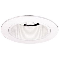 Elco Lighting EL1493DW 4" Low Voltage Adjustable Phenolic Step Baffle Trim with Diecast Ring 