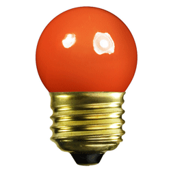 Satco S3610 - 7.5 Watt - S11 Opaque Orange - 2500 Life Hours - 120 Volt