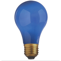 S6092  25A/B 25 watt A19 Incandescent; Ceramic Blue; 1000 average rated hours; 80 lumens; Medium base; 130 volts