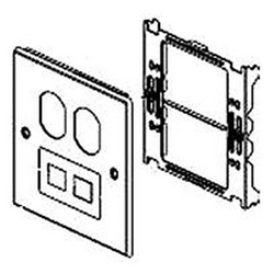Wiremold, V4047BF, 2-Gang Overlapping Cover Duplex & Modular Furniture Cover Plates