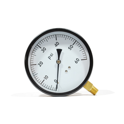 Wal-Rich, Pressure Gauge, 4-1/2 In. Dial, 30 PSI, 1/4 In. NPT, 1713004