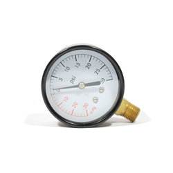 Wal-Rich, Compound Gauge, 2-1/2 In. Dial, 1/4 In. NPT, -30-0-30 PSI, 1719004