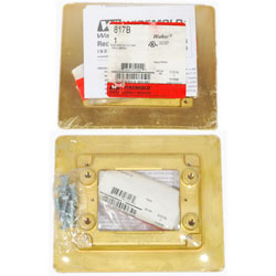 Wiremold, Brass Carpet or Tile Flange Single Gang Box, 817B