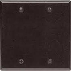 Mulberry, 91152, 2 Gang 2 Blank Lexan, Brown Wall Plate