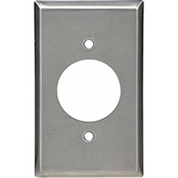 Mulberry, 97091, 1 Gang Single Receptacle, Stainless Steel, Wall Plate