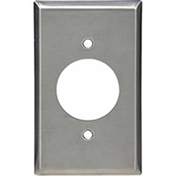 Mulberry, 97891, 1 Gang Single Receptacle, Jumbo, Stainless Steel, Wall Plate