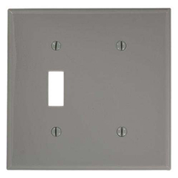 Mulberry, 83522, 2 Gang 1 Toggle Switch 1 Blank, Chrome, Wall Plate 