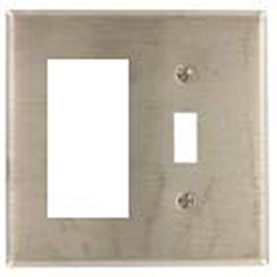 Mulberry, 83432, 2 Gang 1 Toggle Switch 1 Decora/GFI, Chrome, Wall Plate 