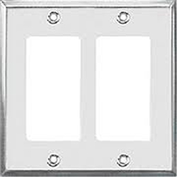 Mulberry, 97835, 2 Gang 2 Decora/GFI, Jumbo, Stainless Steel, Wall Plate