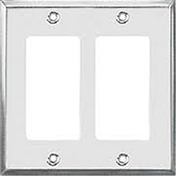 Mulberry, 83402, 2 Gang 2 Decora/GFI, Chrome Wall Plate 